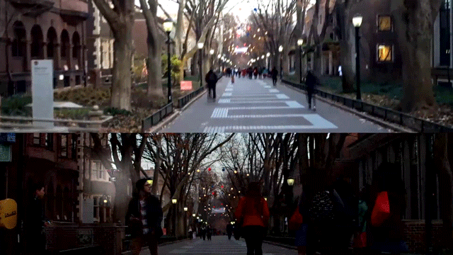 Campus walkway trial